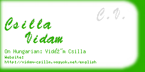 csilla vidam business card